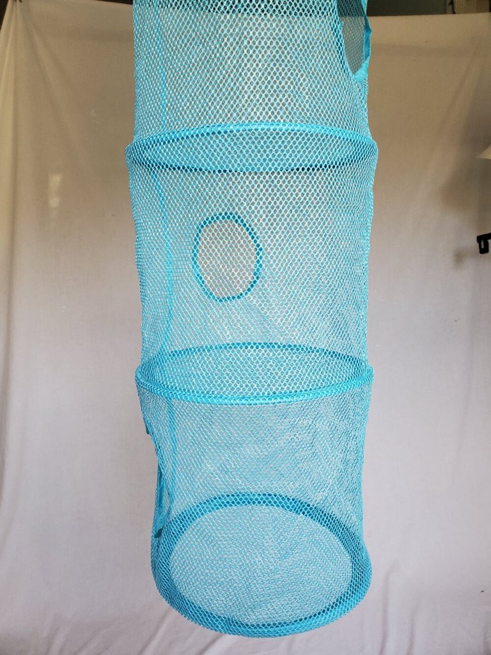 Target Aqua Blue Mesh Hanging Clothes Hamper